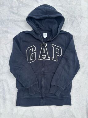 GAP Kids Navy Blue Hooded Zip-Up Sweatshirt
